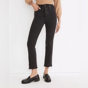 Madewell The High-Rise Slim Crop Boyjean in Lunar Wash Size 28